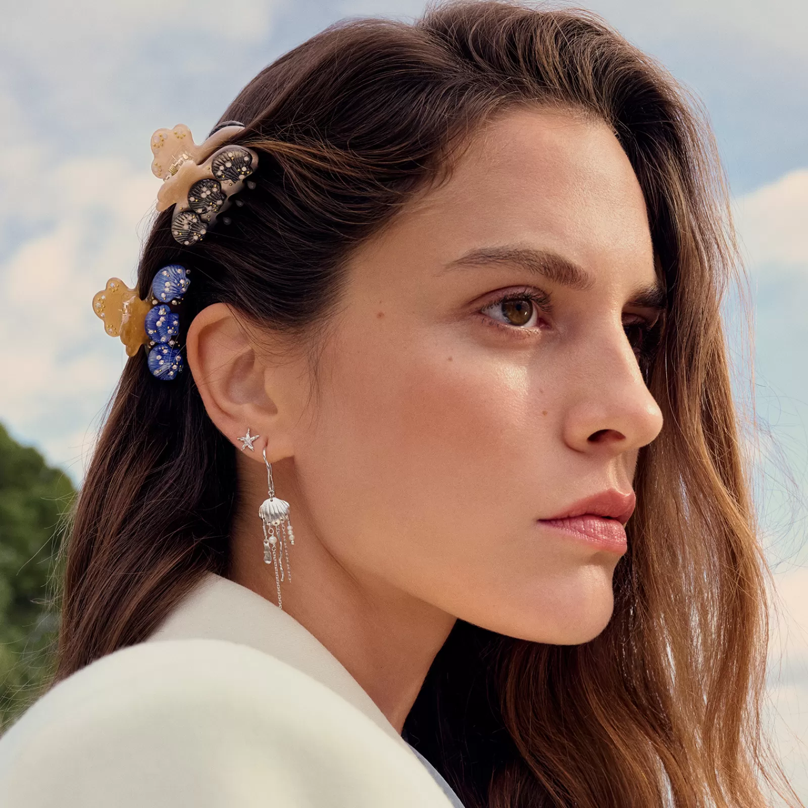 Maanesten Kerang Hårklemme Caramel