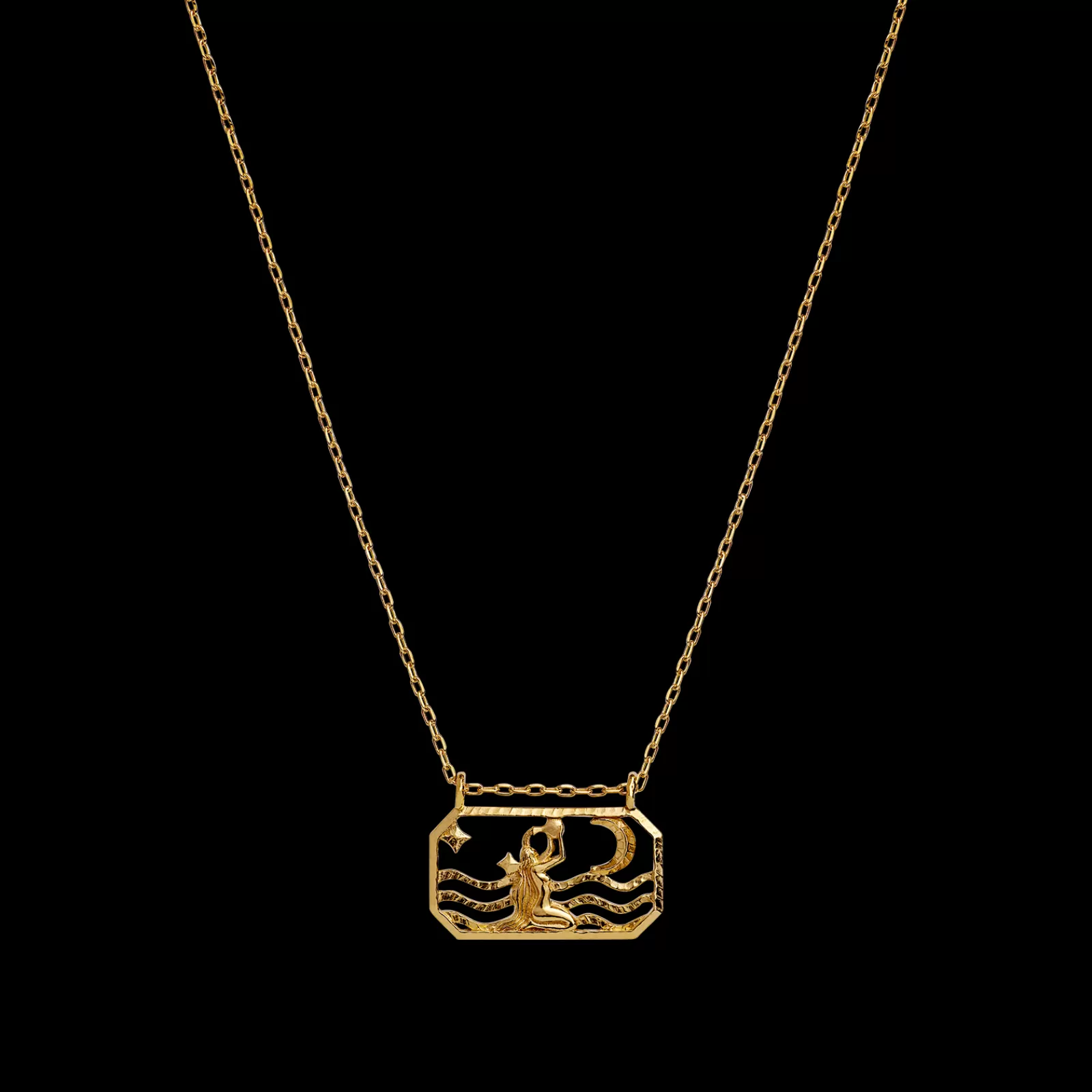 Maanesten Zodiac Aquarius Halskæde 20. Jan - 18. Feb