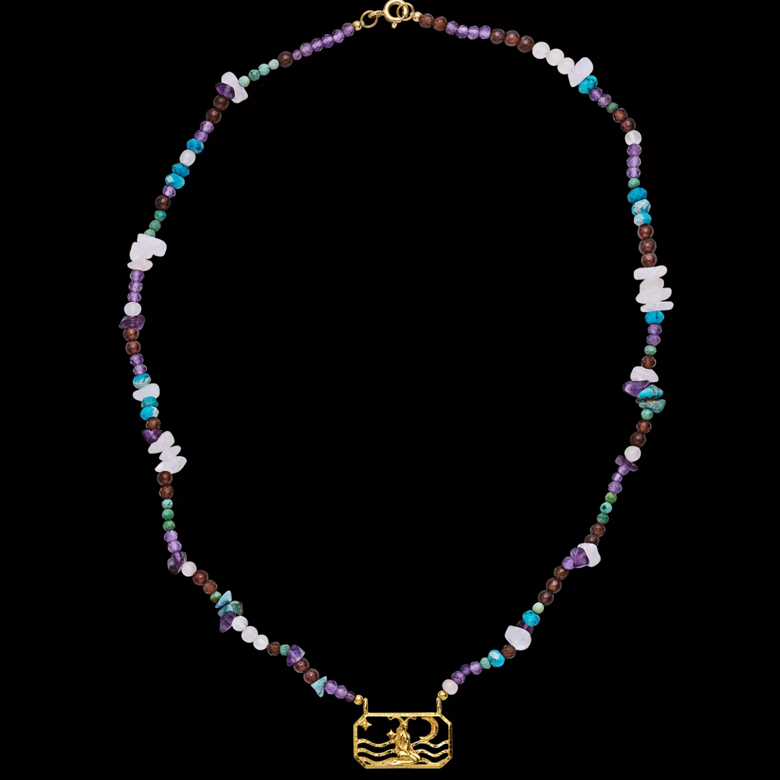 Maanesten Zodiac Earth Capricorn Halskæde