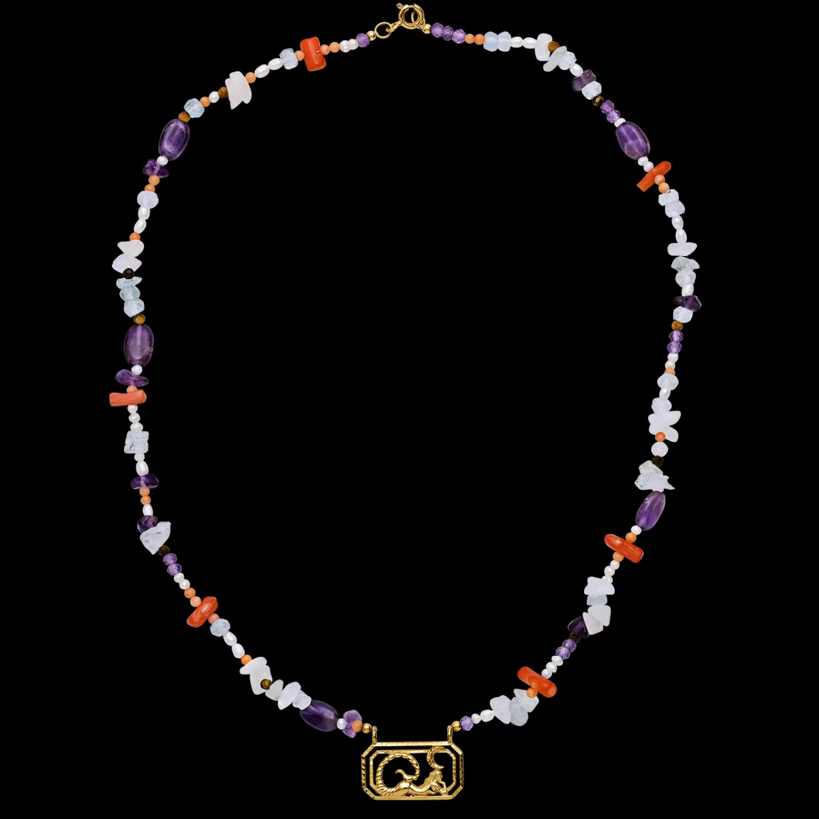 Maanesten Zodiac Water Scorpio Halskæde